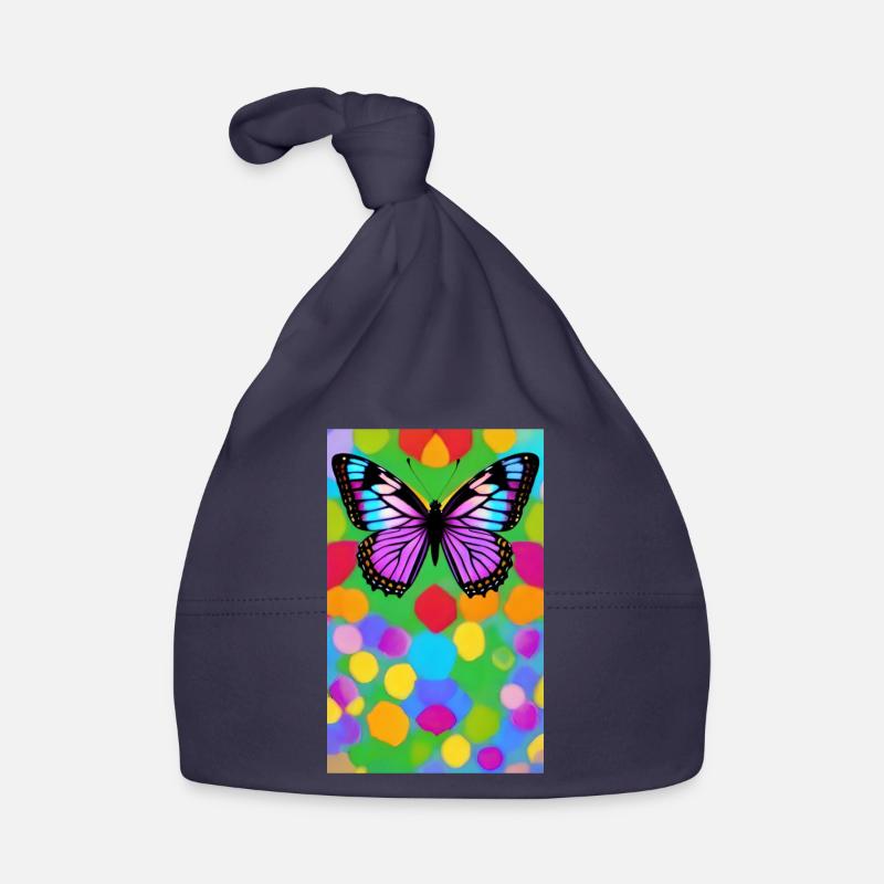 Sublime multicolor butterfly Organic Baby Cap