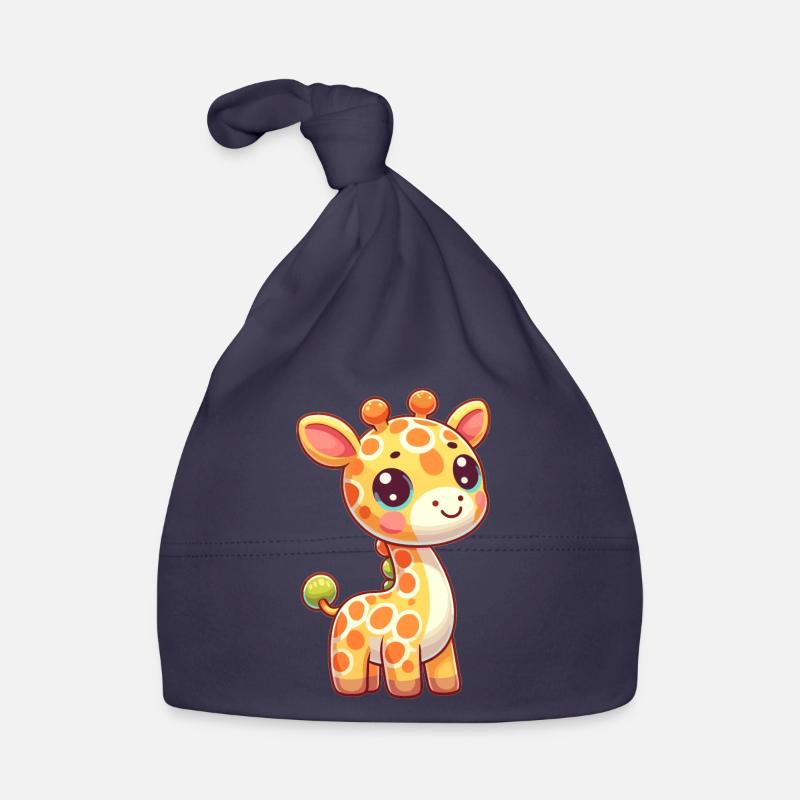 childishly designed giraffe Organic Baby Cap