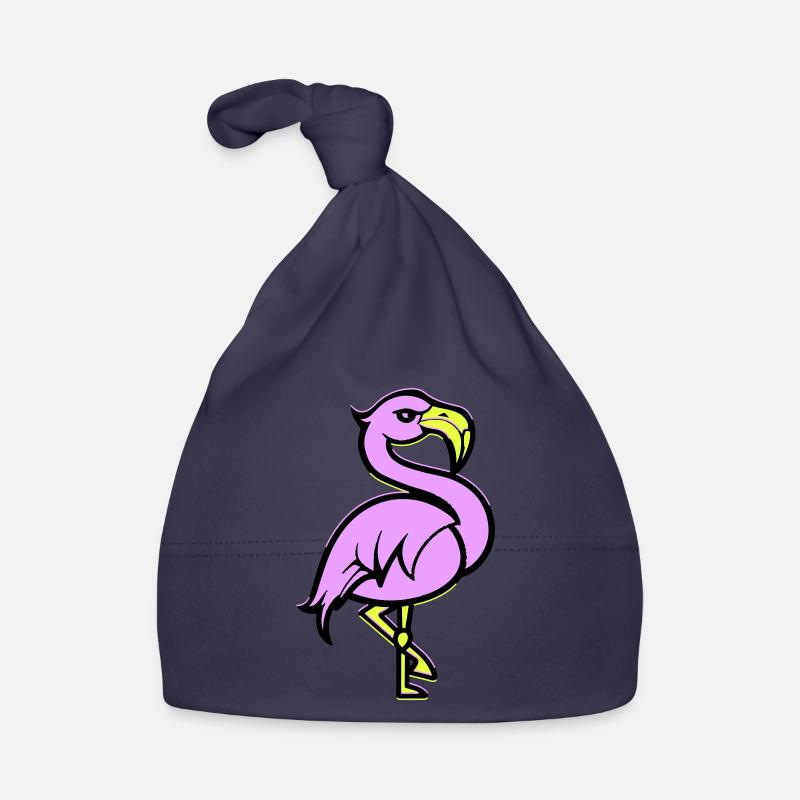 flamingo comic - Baby Bio-Mütze - Navy