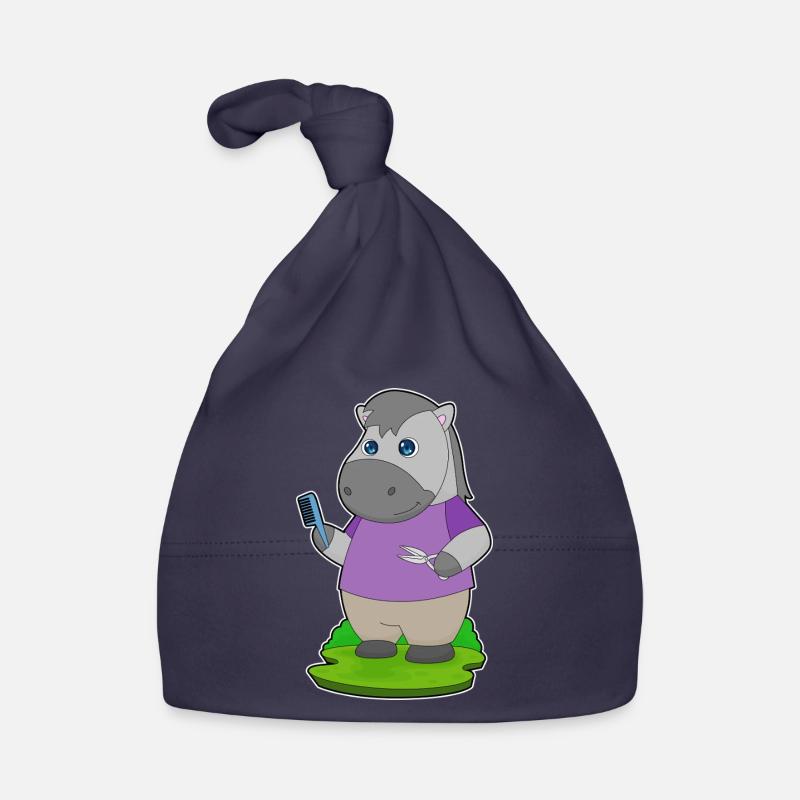Cheval coiffeur Ciseaux Peigne Bonnet bio Bébé