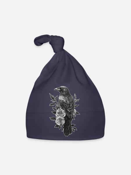 Raven - Organic Baby Cap - navy - Front