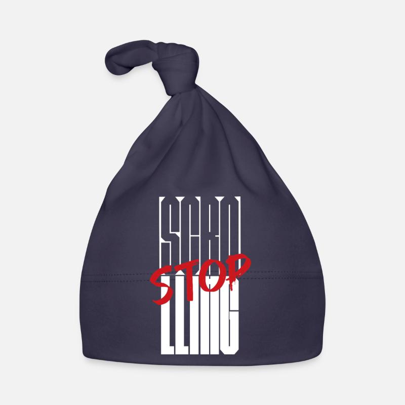 Stop Scrolling Typography design Organic Baby Cap