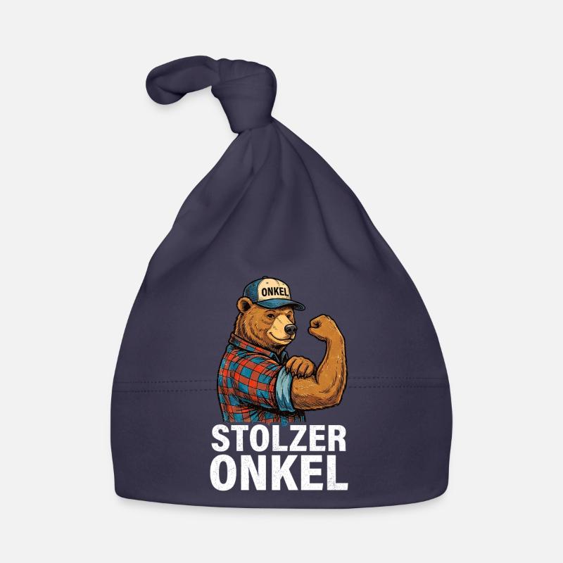 Stolzer Onkel Bär Baby Bio-Mütze