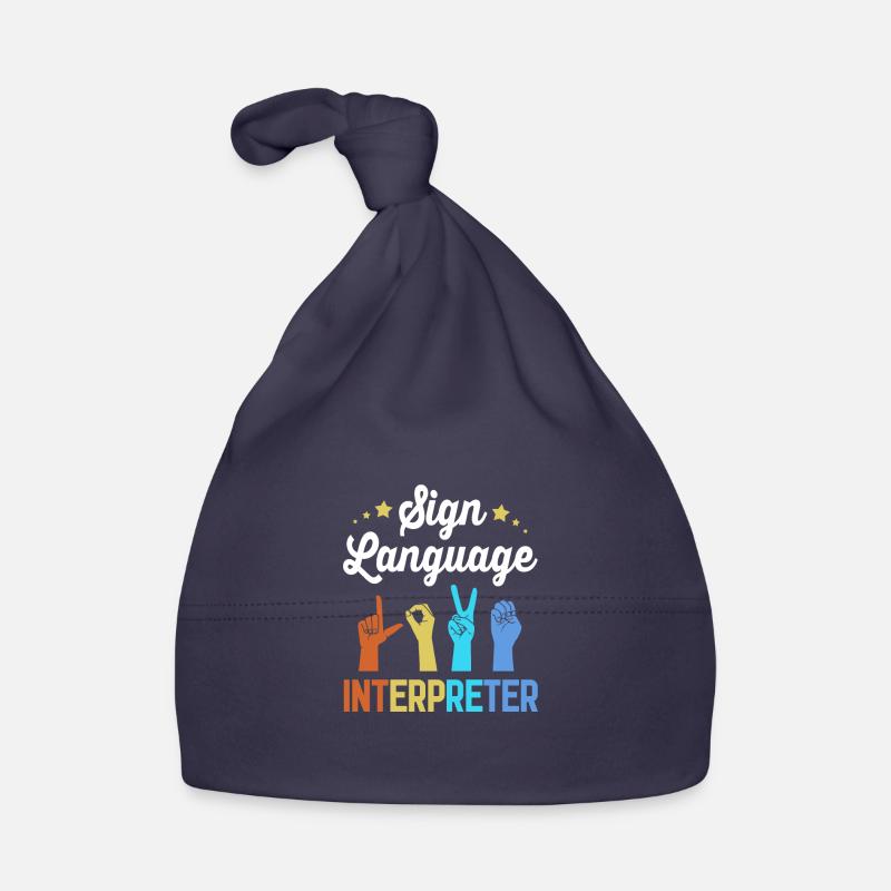 Sign language sign ASL deaf Organic Baby Cap