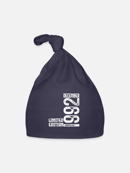 Birthday Gift December 1992. December 1992. - Organic Baby Cap - navy - Front