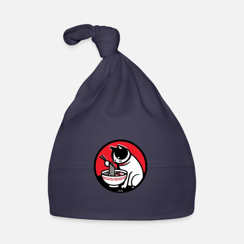 Ramen Eating Cat Organic Baby Cap