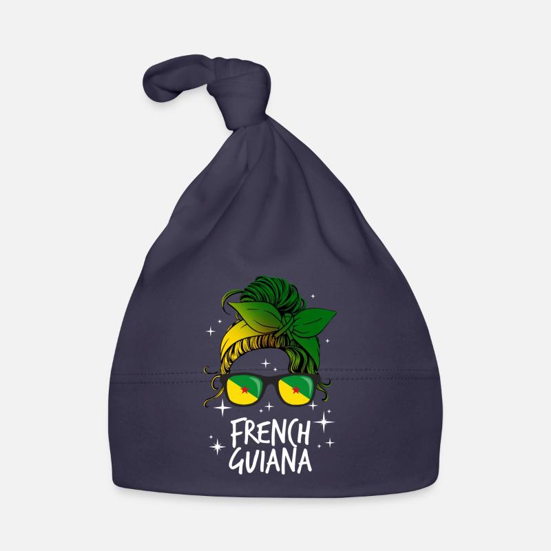 Guyane française - Bonnet bio Bébé - marine