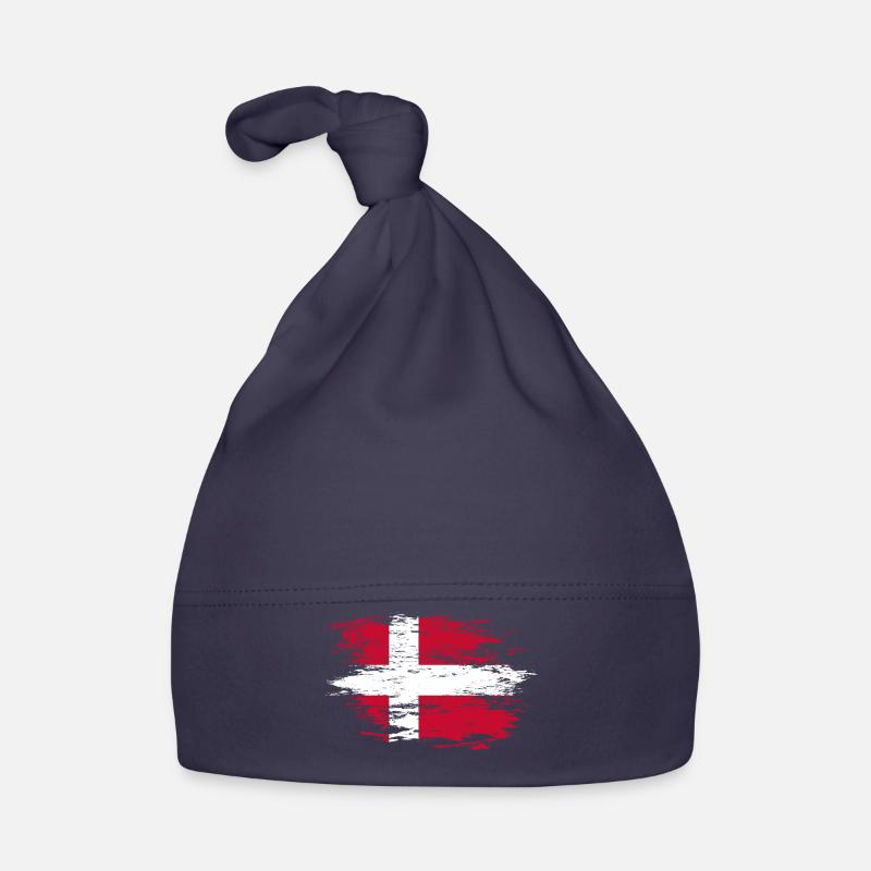 Drapeau du Danemark utilisé Bonnet bio Bébé