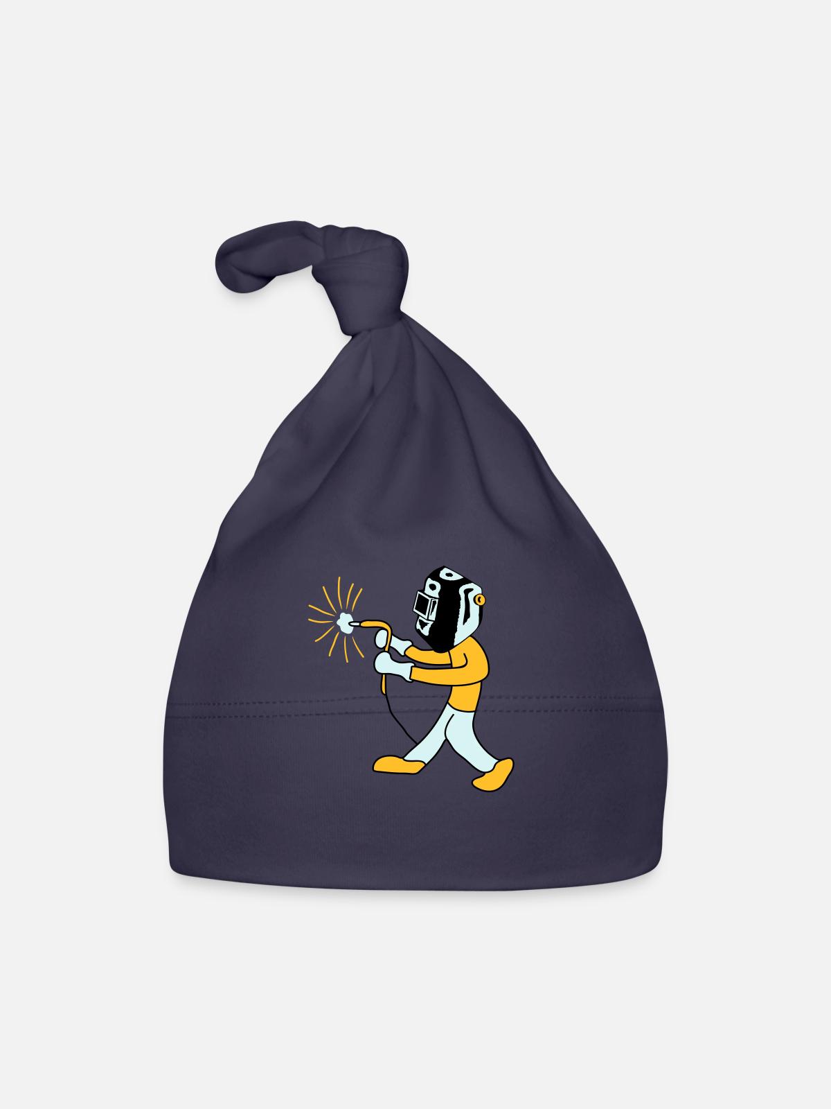 Welder - Bonnet bio Bébé - marine - Devant