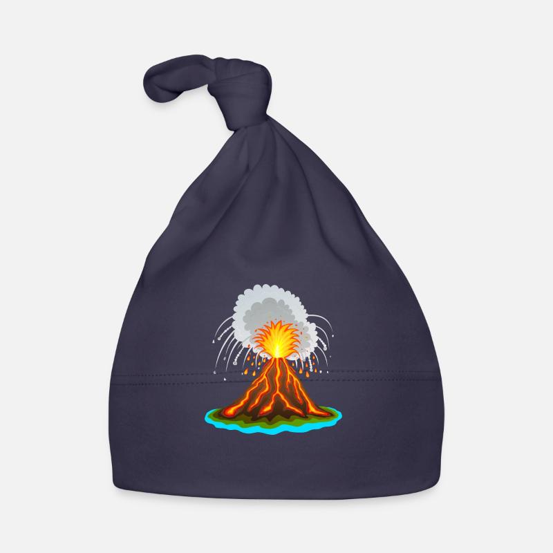 Vulcano, vulcano, vulcano, lava, volcans volcans Bonnet bio Bébé