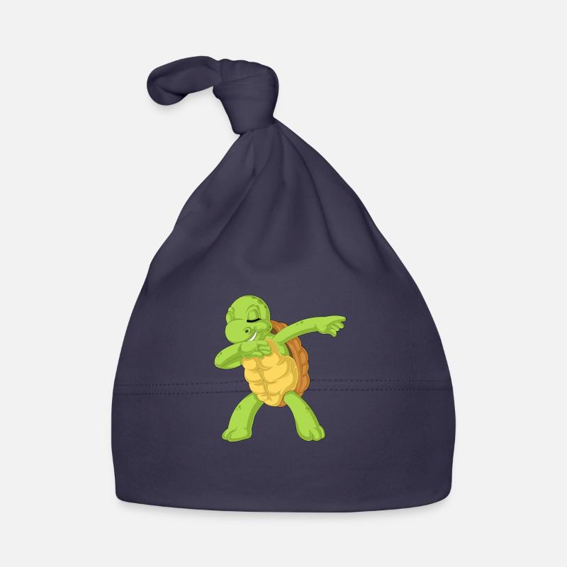 dabbing de tortue - Bonnet bio Bébé - marine