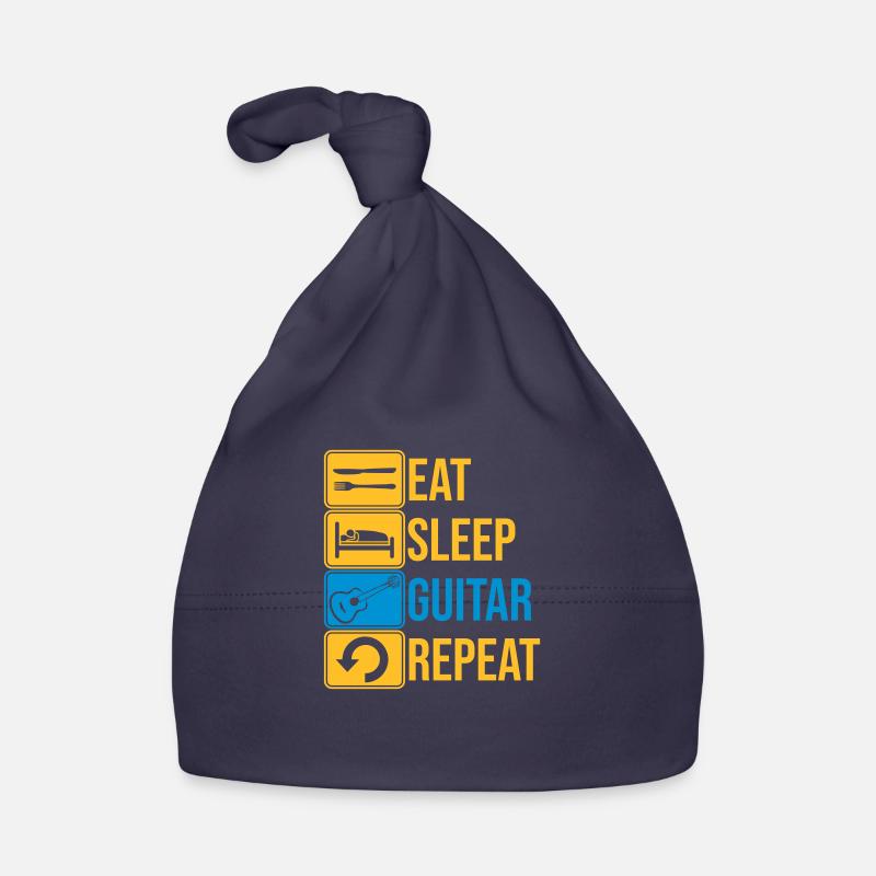 Repeat playing guitar daily Organic Baby Cap
