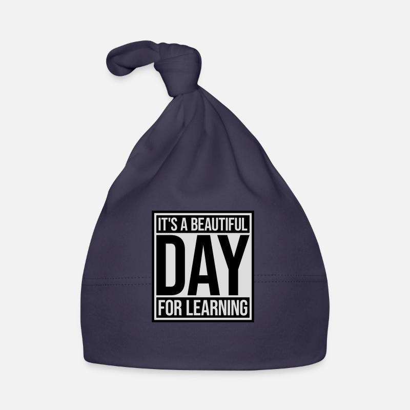 beautiful day for learning - Baby Bio-Mütze - Navy