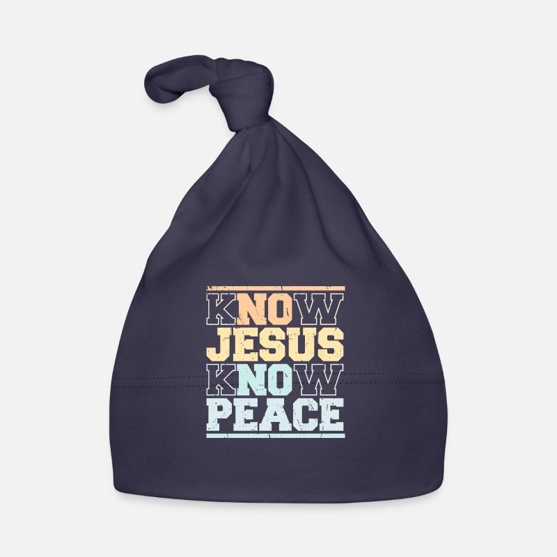 Know Jesus Know Peace No Hate Christian Bible Love Organic Baby Cap