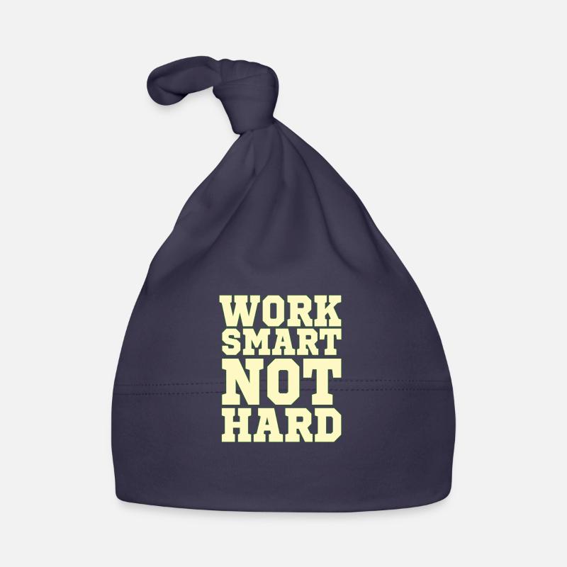 Positives Zitat MOTIVATION WORK SMART NOT HARD Baby Bio-Mütze