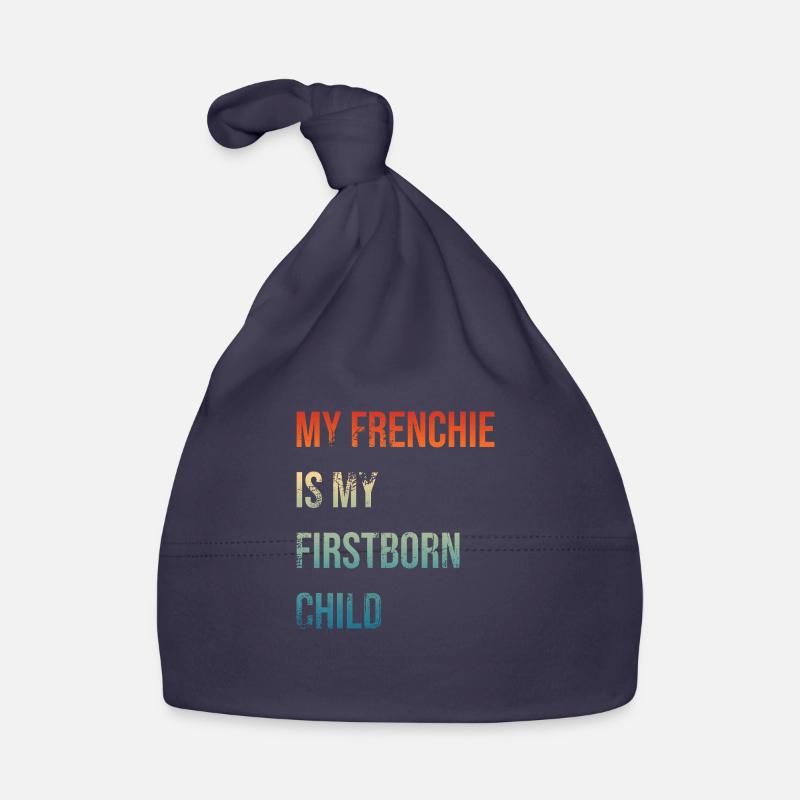 Frenchie Premier-né - Bonnet bio Bébé - marine