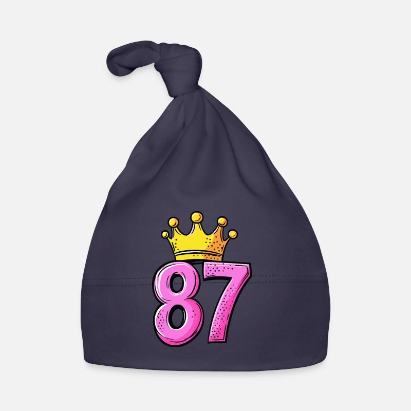 87 Numéro Jersey Couronne Bonnet bio Bébé
