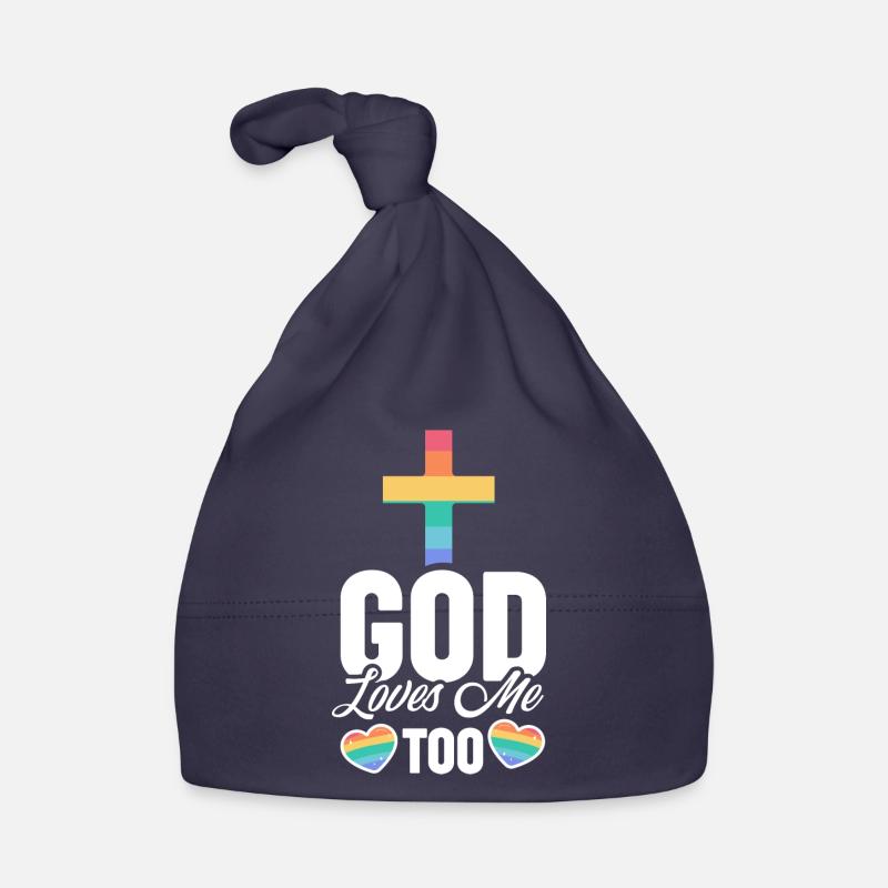 LGBTQ Regenbogen | Gott Glaube Christ Geschenkidee Baby Bio-Mütze