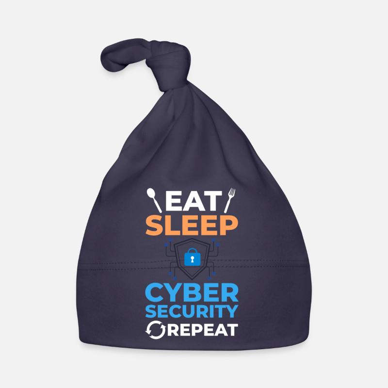 Cyber Security Information Computer Sicherheit - Organic Baby Cap - navy