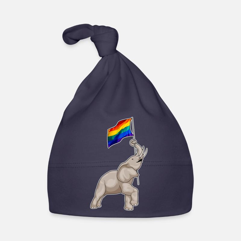 Arc-en-ciel éléphant Bonnet bio Bébé