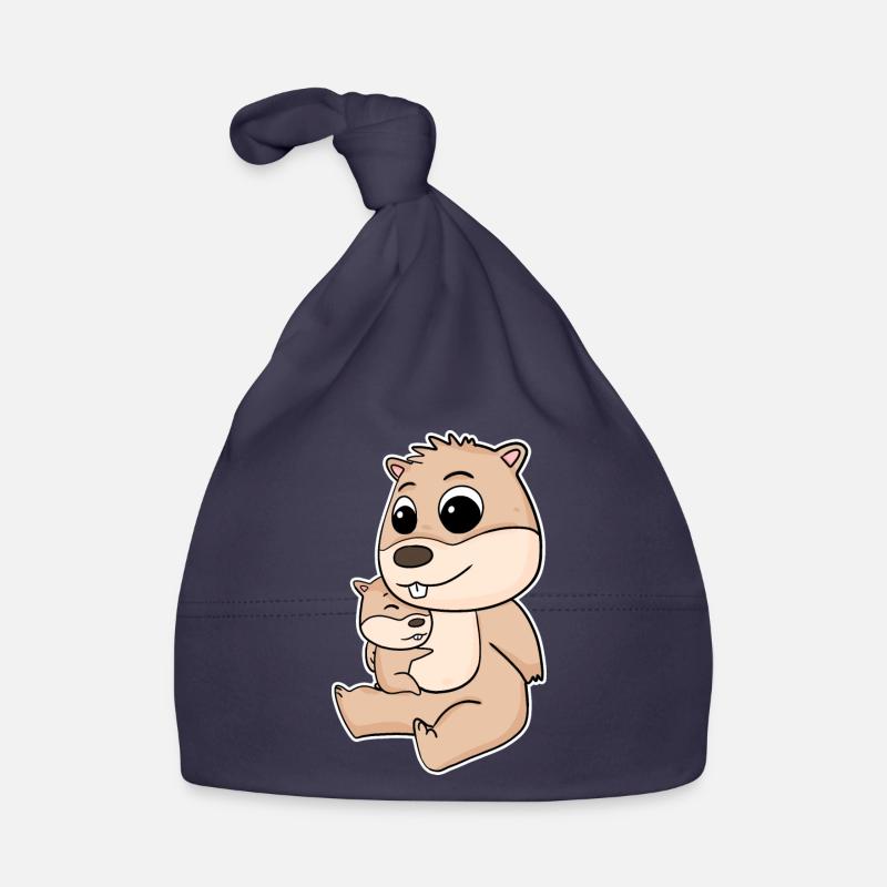 Famille de cochons d’Inde - cochon d’Inde avec bébé Bonnet bio Bébé