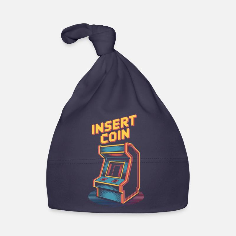 Insert Coin Retro Arcade Gaming Automat Baby Bio-Mütze