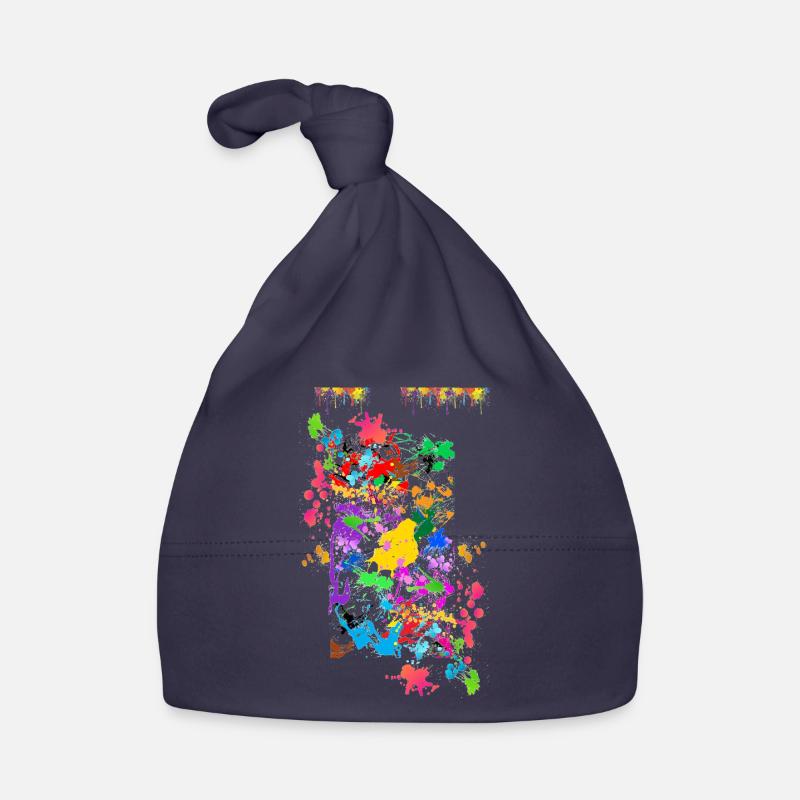 Éclaboussures de couleurs abstraites Bonnet bio Bébé
