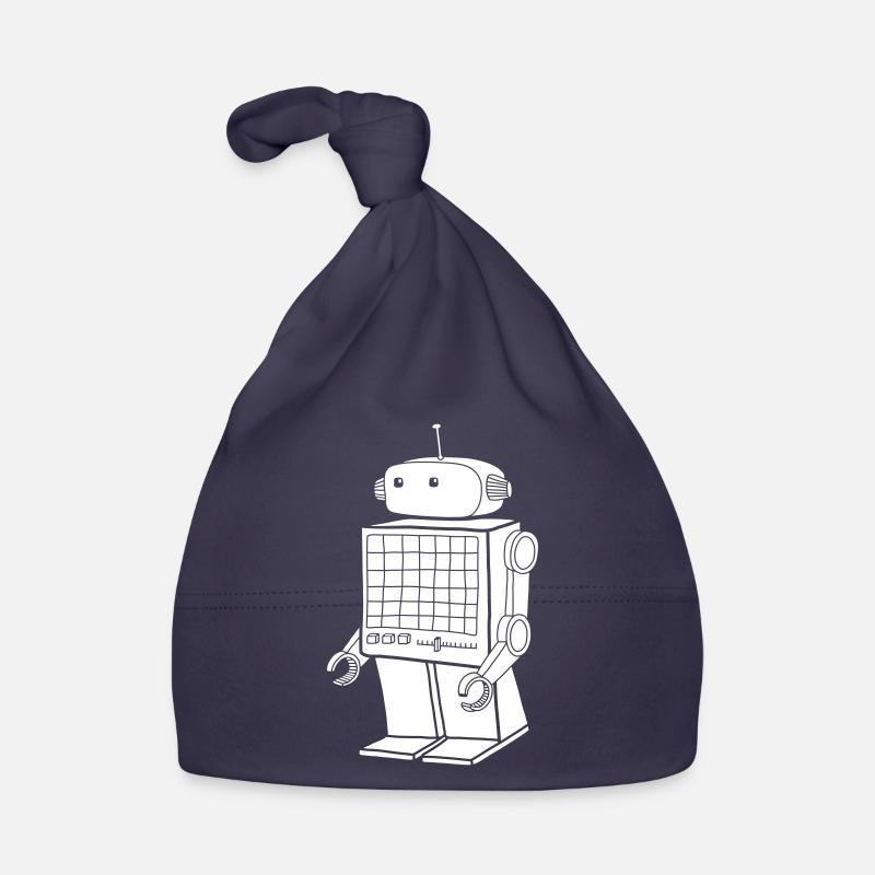 Retro Robot – Vintage AI Android Design Organic Baby Cap