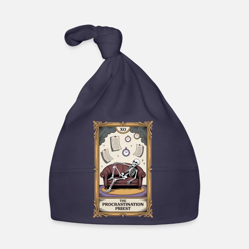 The Procrastination Priest Procrastinator Skeleton Organic Baby Cap