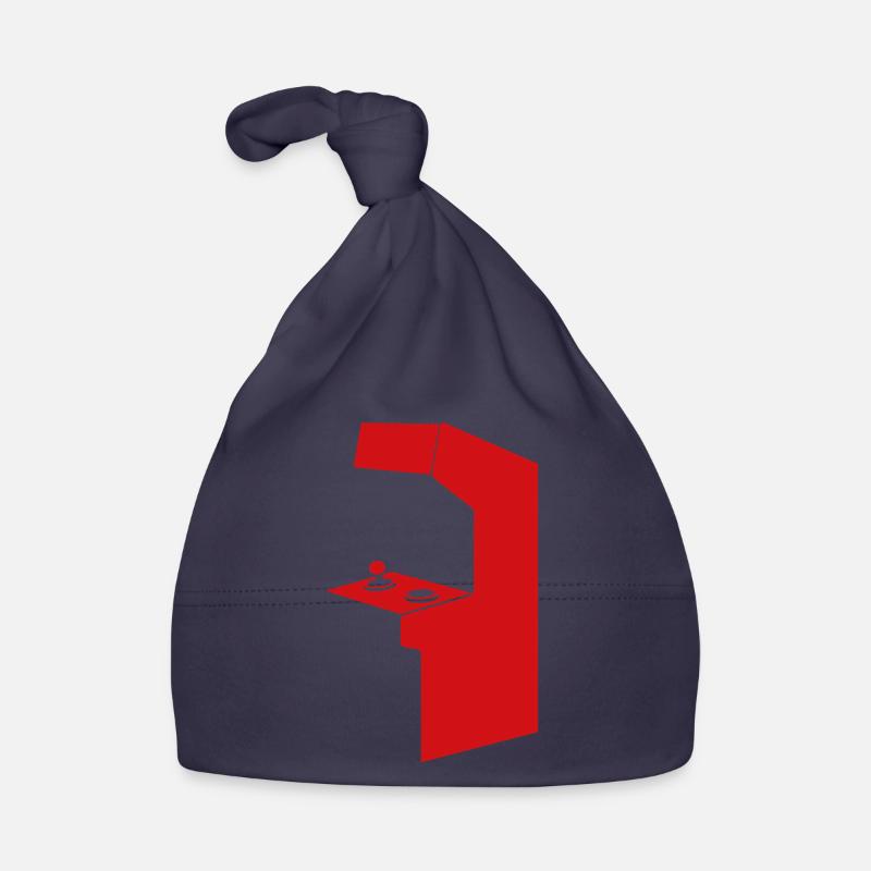 Game: Retro Arcade Art in Red Organic Baby Cap