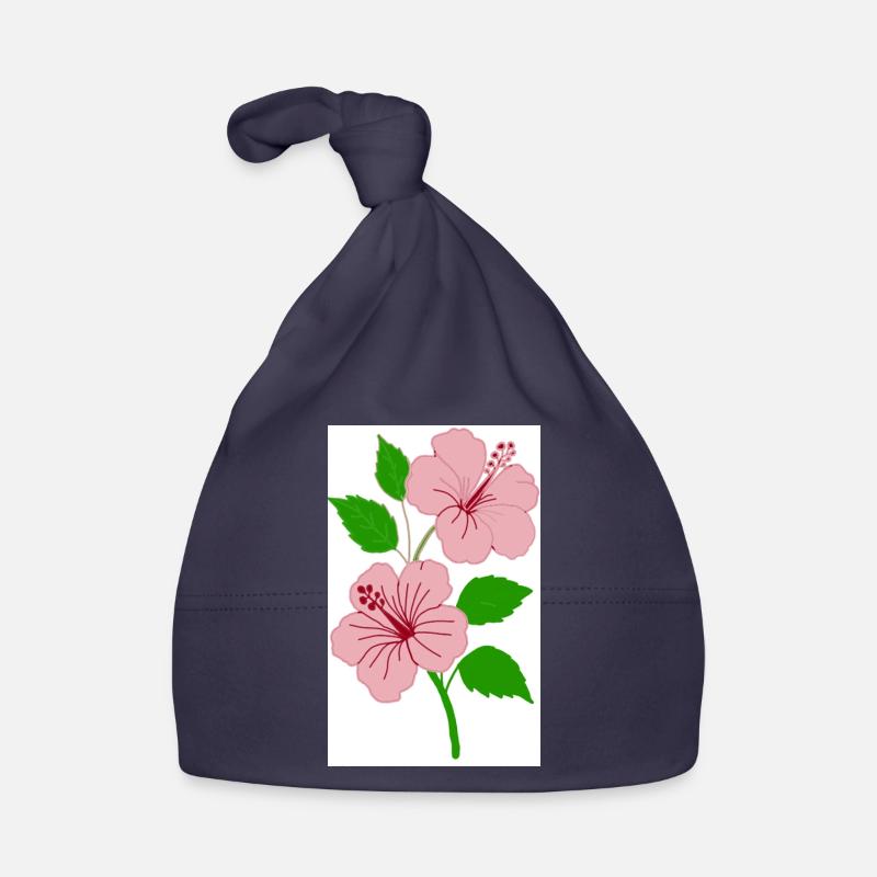 Hibiscus - Bonnet bio Bébé - marine