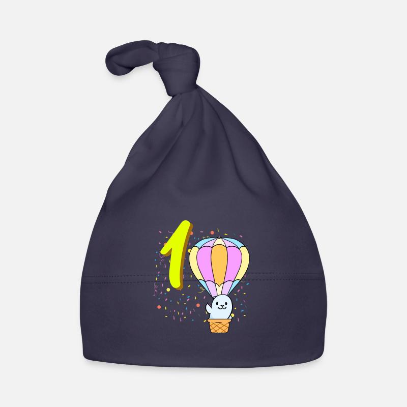 Anniversaire du sceau de ballon de 1 an Bonnet bio Bébé