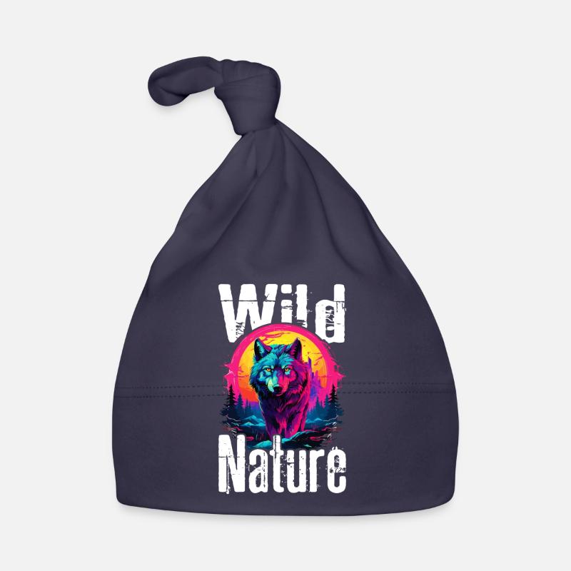 Wolf Wolf Head Wolves Wolf Pack Nature Neon Colorful Organic Baby Cap