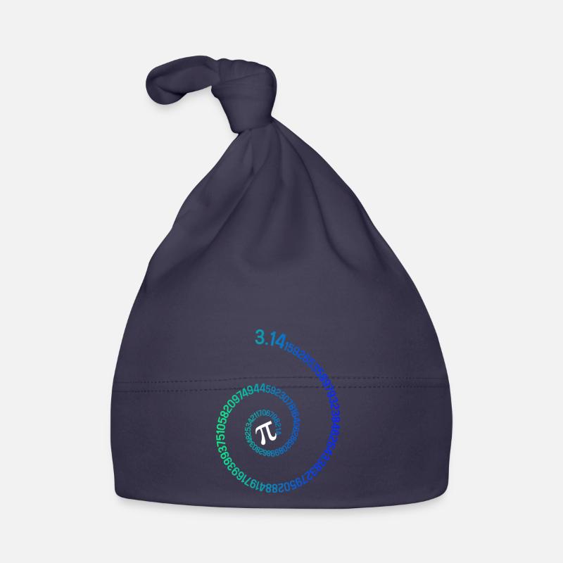 Pi Spiral Novelty Math Geek 3.14 Pi Day Organic Baby Cap
