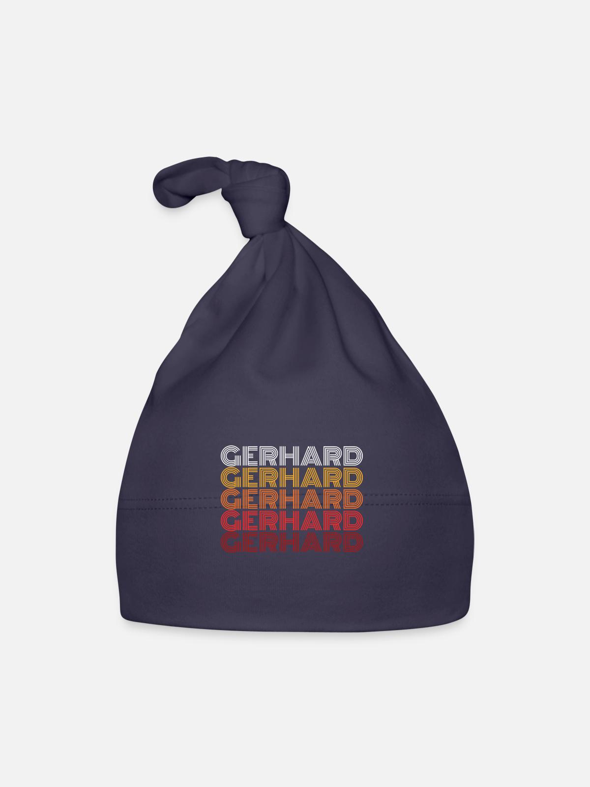 Gerhard - Bonnet bio Bébé - marine - Devant