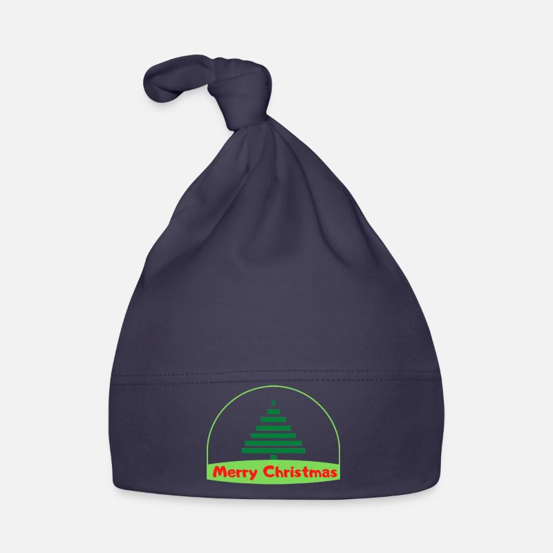 Merry Cristmas - Bonnet bio Bébé - marine