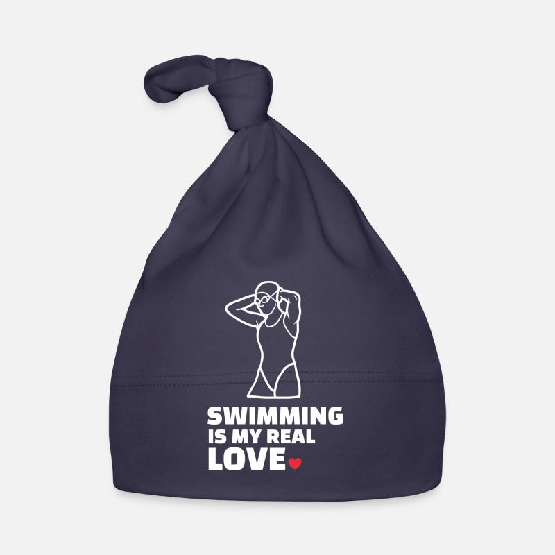 Ich Liebe Schwimmen Baby Bio-Mütze