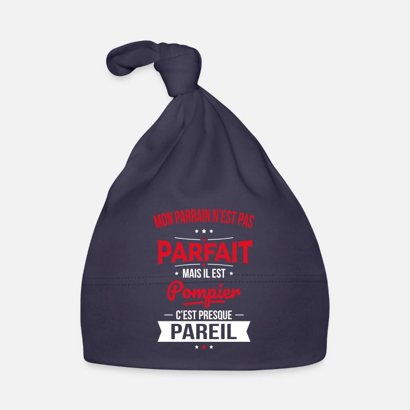 Mon parrain n'est pas parfait - Pompier Bonnet bio Bébé