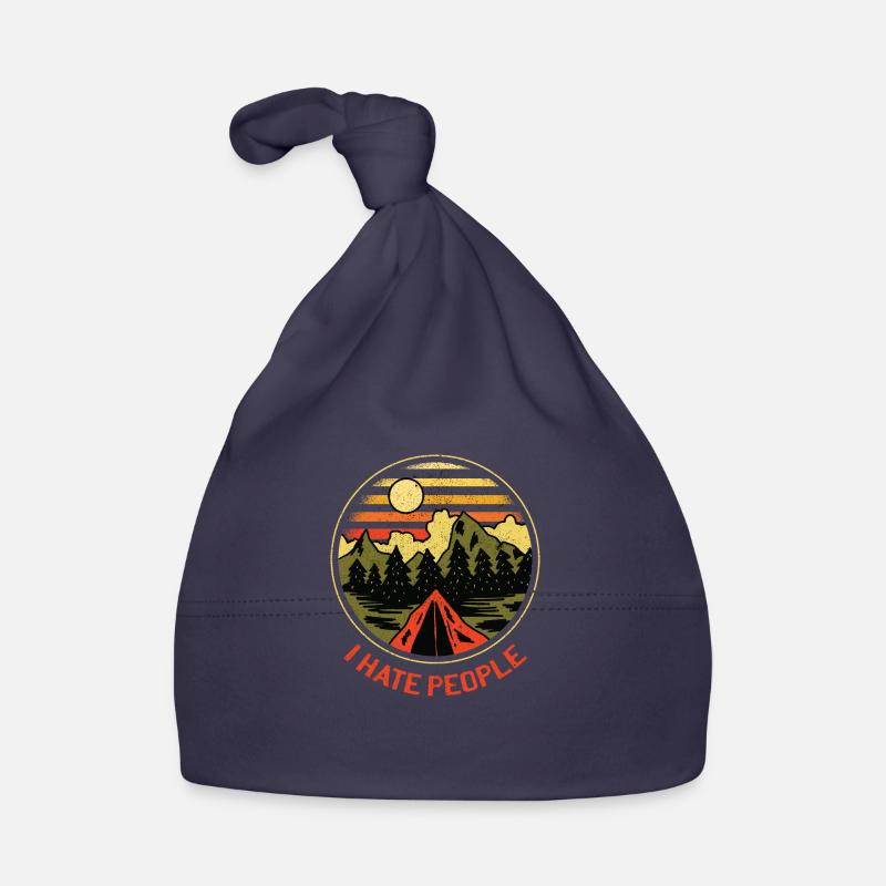 I hate people Camping Van Womo Tshirt Geschenk Baby Bio-Mütze
