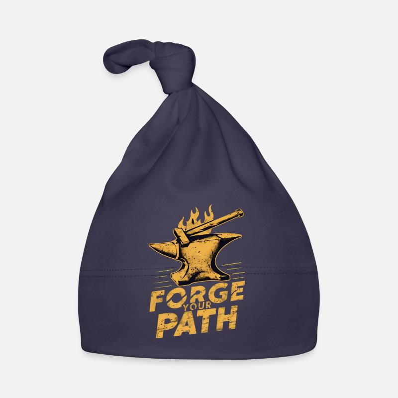 Tracez votre chemin - Bonnet bio Bébé - marine