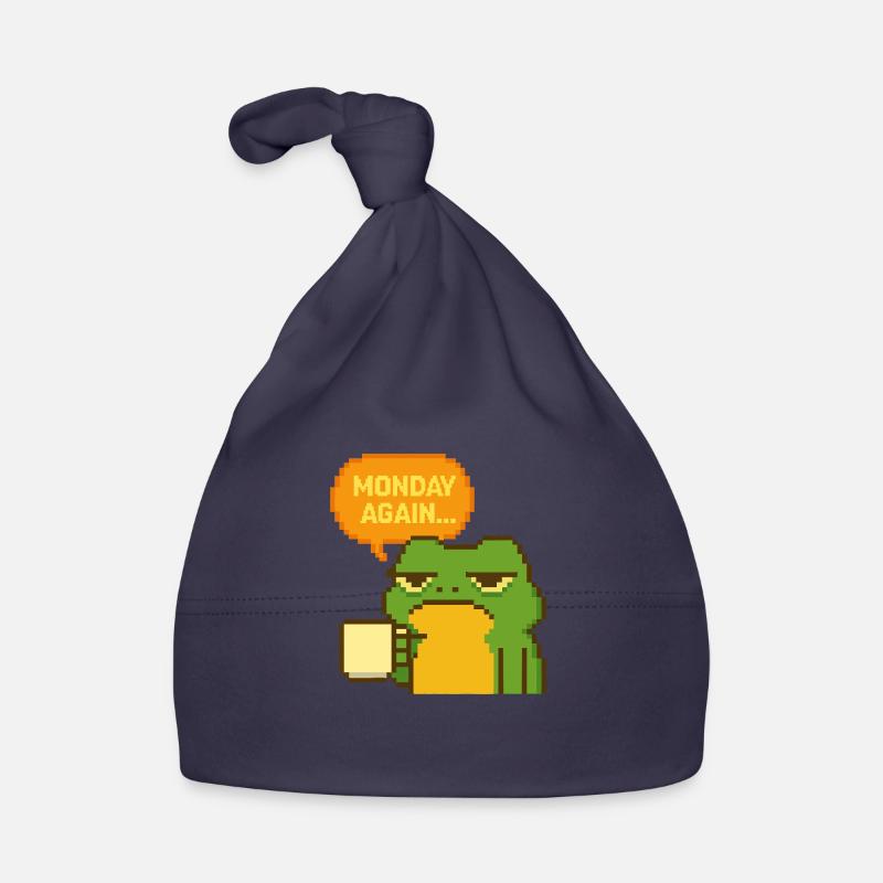 Grenouille du lundi en style pixel Bonnet bio Bébé