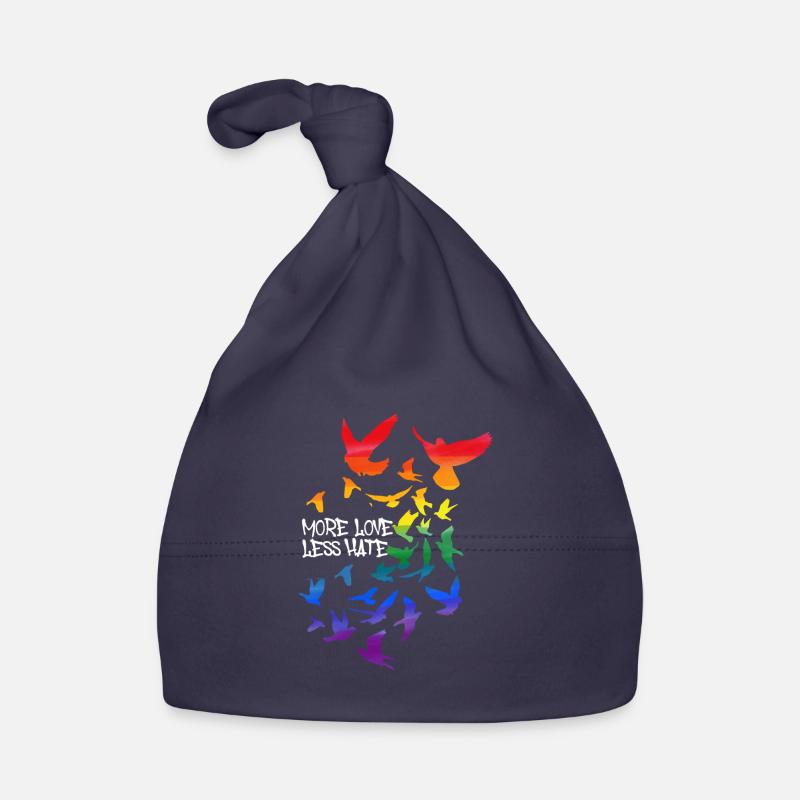 More love less hate ,tauben, taube ,graffit,LGBT Baby Bio-Mütze