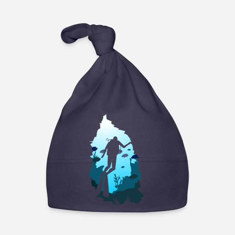 plongee - Bonnet bio Bébé - marine