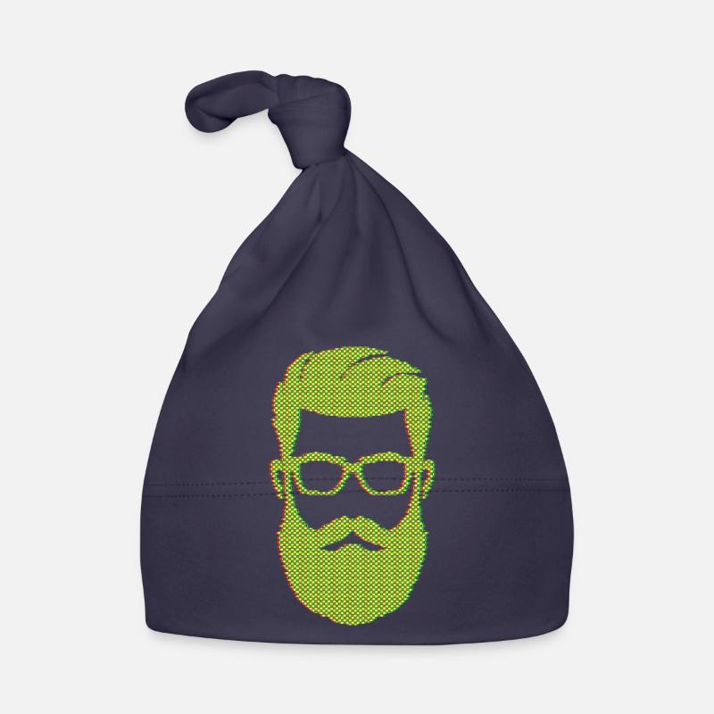 Masculinité barbue Coiffure barbue Cheveux - Bonnet bio Bébé - marine