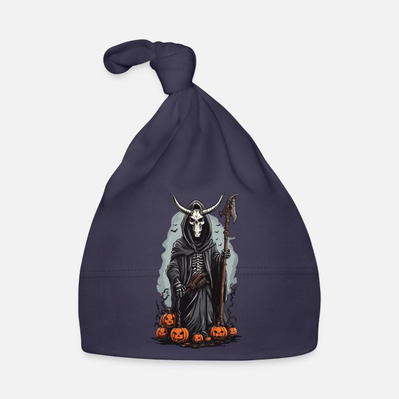 Sensenmann Halloween Dämonischer Druide Design Baby Bio-Mütze