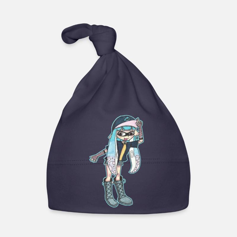 Inkling Mädchen | Blau | Splatoon Baby Bio-Mütze
