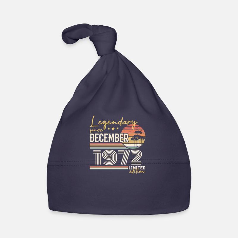53rd Anniversary Gift December 1972 Organic Baby Cap