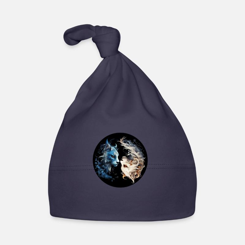 Chats Yin Yang Bonnet bio Bébé
