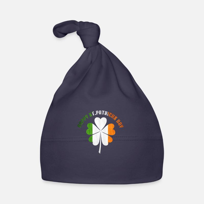 Joyeuse fête de la Saint-Patrick - Shamrock - Couleurs du drapeau Bonnet bio Bébé