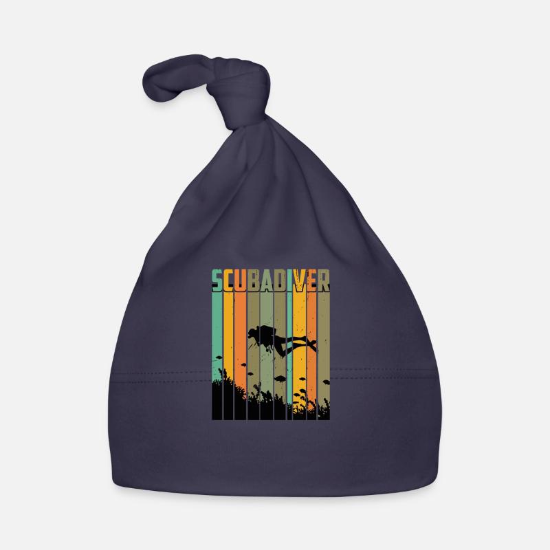 Diving Retro Diving Marine World Diver Diving Organic Baby Cap